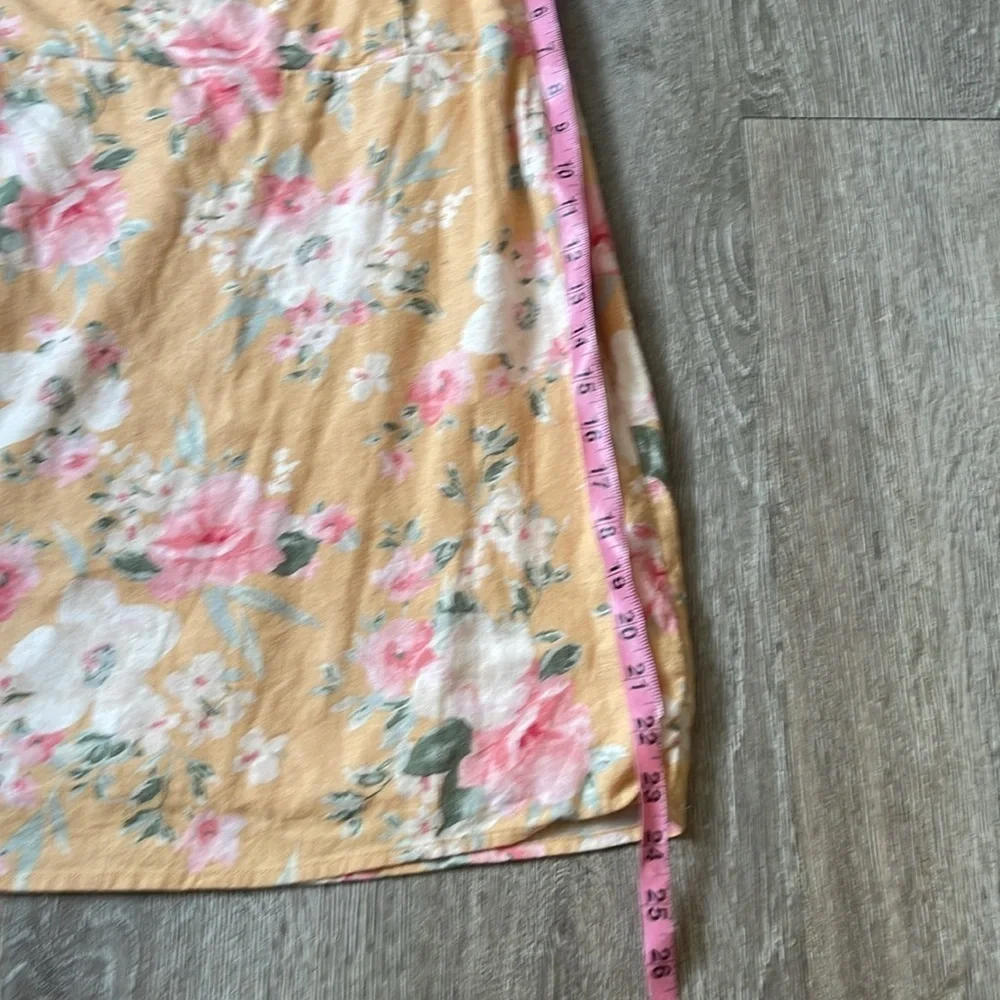ABERCROMBIE & FITCH One Shoulder Linen Blend Mini Dress size medium floral